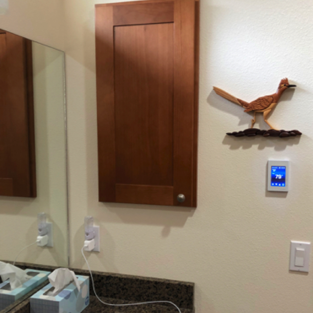 Master Bathroom has Medicine Cabinet
and Heated Programmable Tile Floor